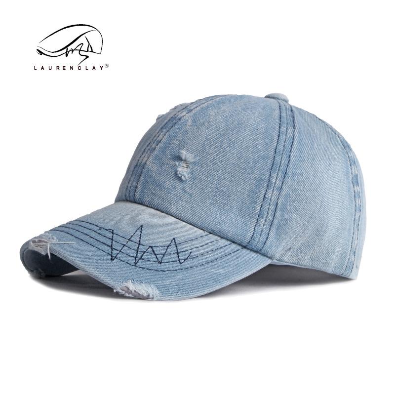 Spring and Summer New Washed and Old Denim Baseball Cap Women's Fashion Sunscreen Sunshade Traveling Cap Men