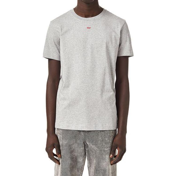 DIESEL T-Shirts Men's Gray Crew Neck Moderate A040810AAXJ1-9CB