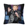 French Rock Music Johnny Hallyday Cushion Cover Polyester Throw Pillow Case Living Room Decoration Bedding Sofa Pillowcase