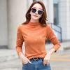 Spring and Autumn Women's Blouse Thickened Hot Drill Half-high Neck Long-sleeved Blouse Women's Bottoming Shirt
