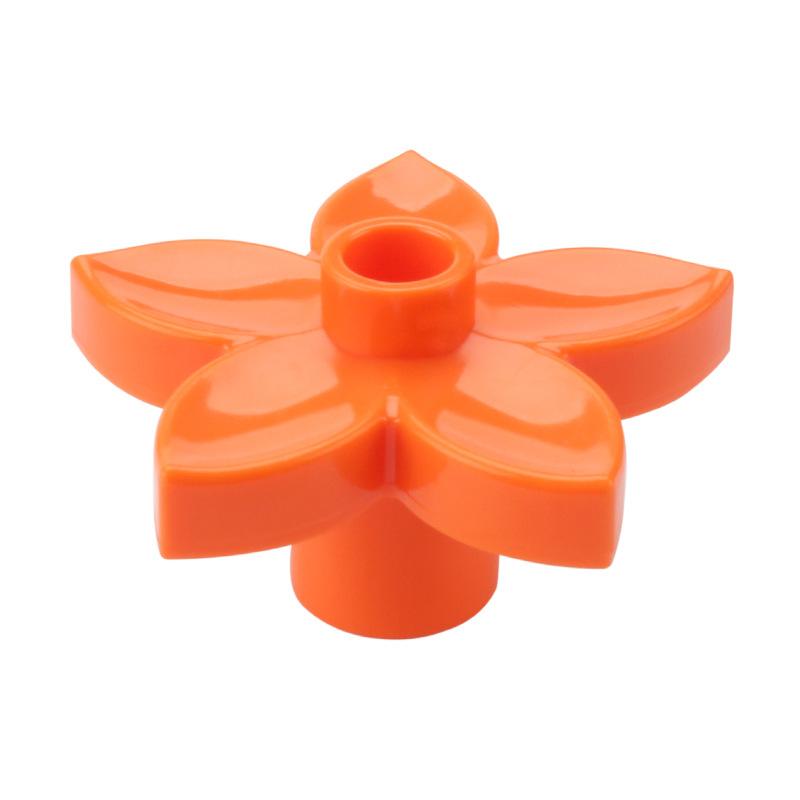 4pcs Big Building Block Forest Plant Series Flower Grass Tree Outdoor Adornment Street Accessories Compatible Scenes Toy For Kid