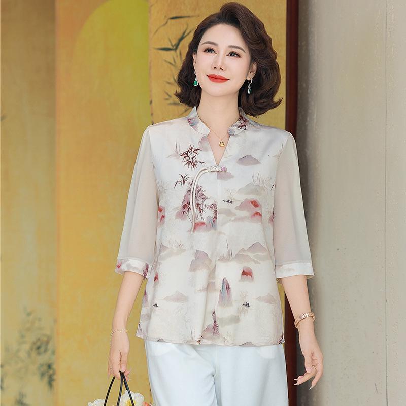 Elegant Women's Slimming Summer Top – Stylish & Breathable Shirt