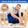 8/20/30Set Furniture Corner Connector Stainless Steel Angle Code for Cabinet Angle Shelf Support Fixed Brace Kits with Screw