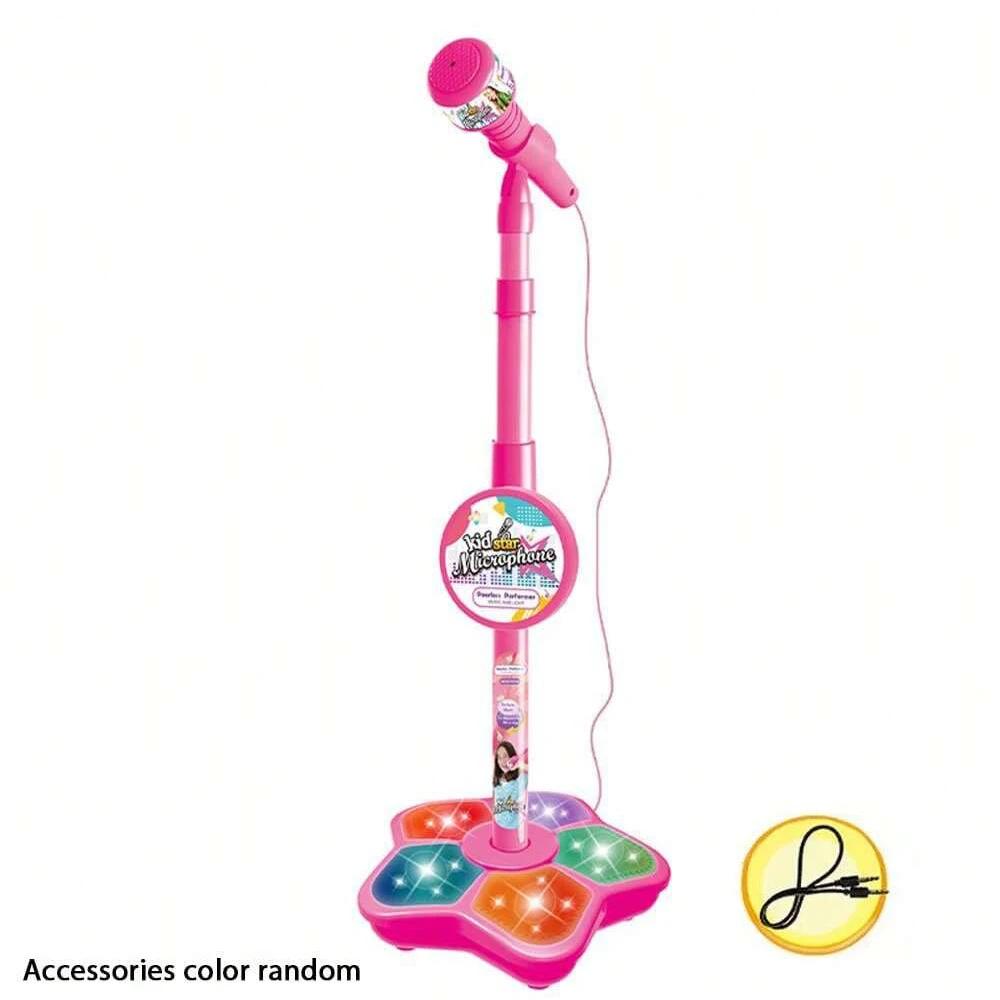 Kids Karaoke Microphone Stand - Portable Durable Party Toy with Electronic Amplifier, Children's Singing Set
