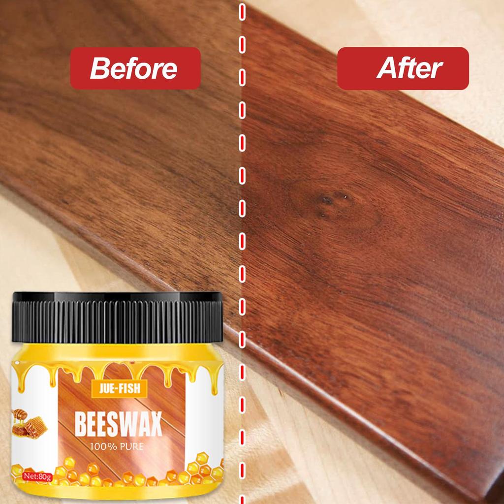 All-in-One Beeswax Wood Care Wax: Cleans, Polishes, and Restores Furniture & Floors