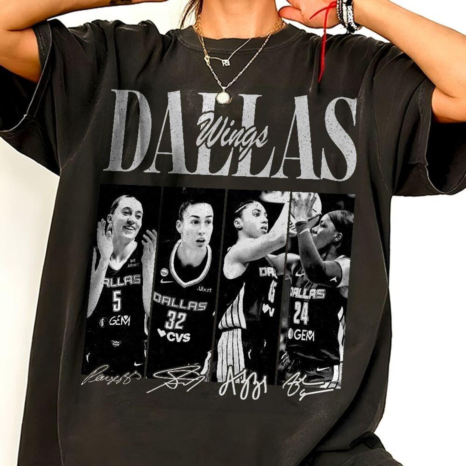 Vintage Dallas Women Basketball Shirt, Vintage SporT-Shirt, Bueckers Shepard Fudd Ogunbowale Basketball Player Tee M