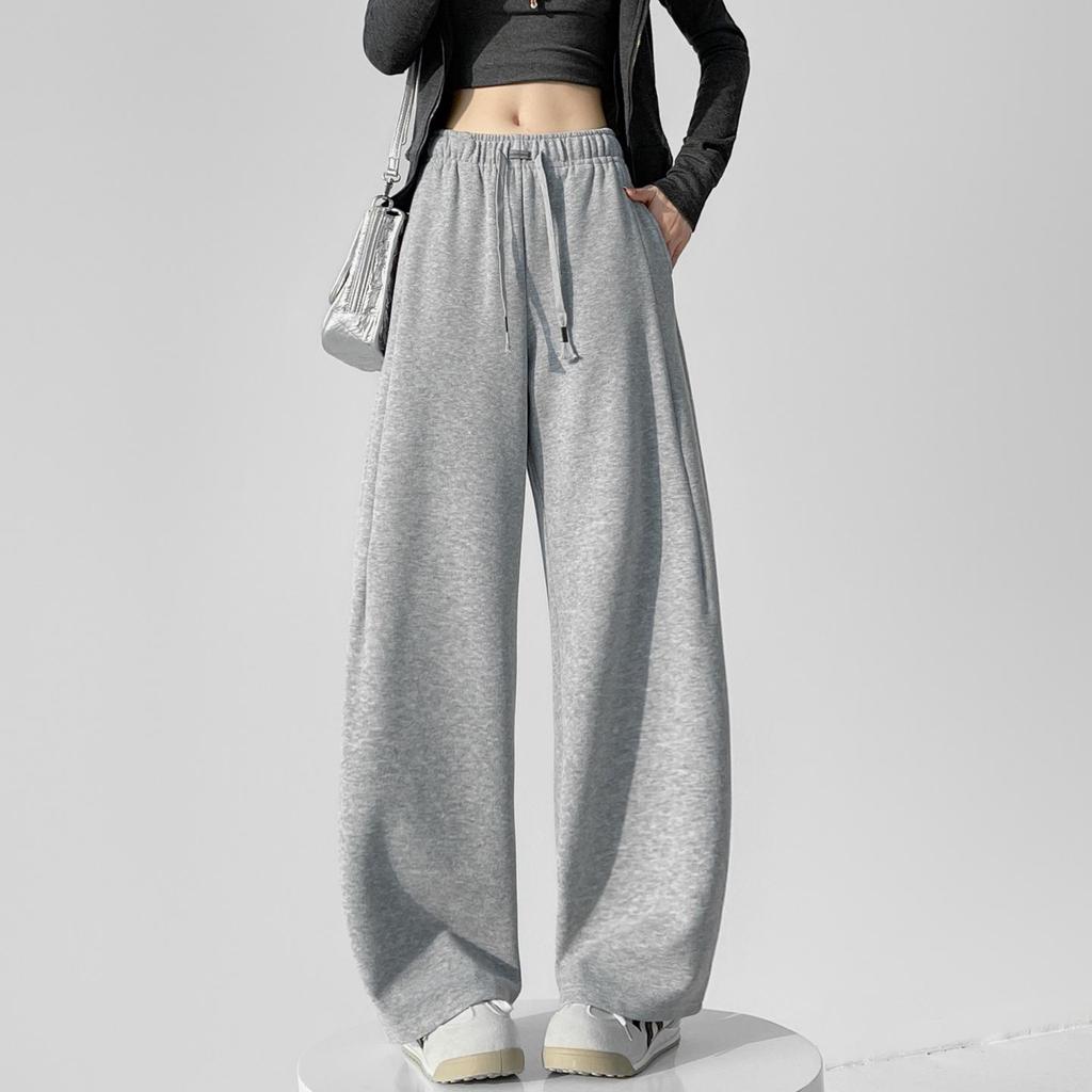 Damen-Sweatpants im amerikanischen Stil mit hoher Taille und weitem Bein - Frühjahrskollektion 2026, Petite Casual Fit