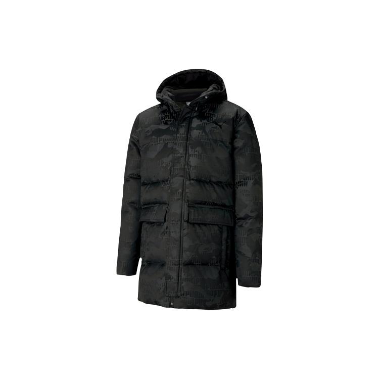 PUMA Camo Long Down Jacket Black Men s 585502-01 S