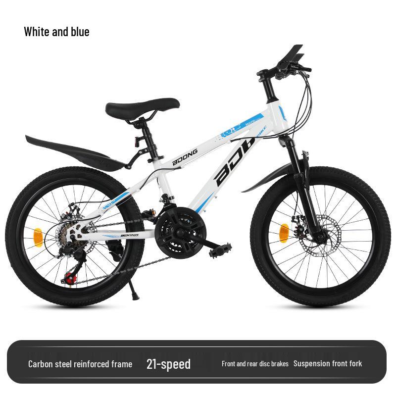 21-Speed Mountain Bike, 20-22 Inch, Dual Disc Brakes, Shock-Absorbing, Unisex Teen Road & Off-Road