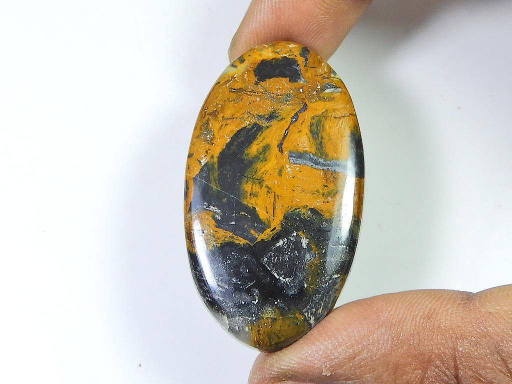 60Cts. Natural Pitersite Agate Oval Cabochon Loose Gemstone 24X43X05MM SK-946