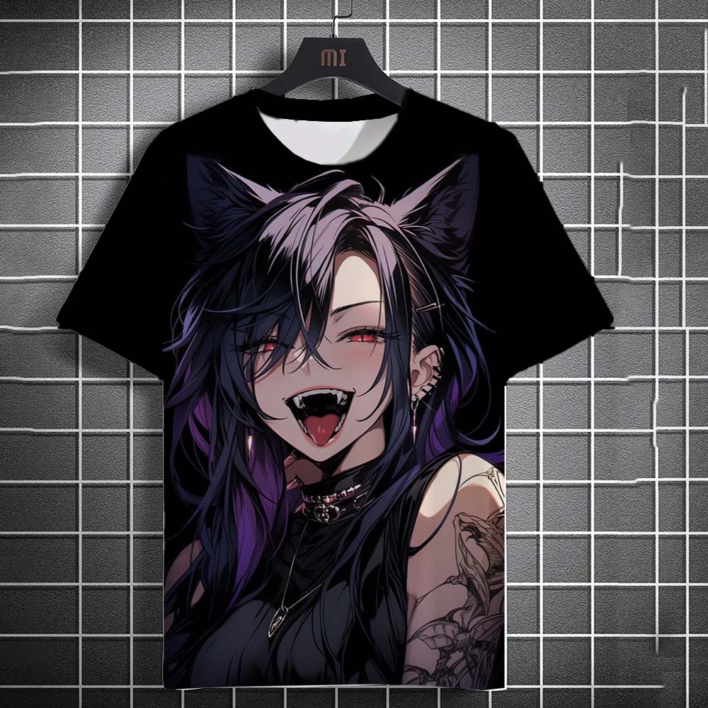 

Мужская футболка Мода Мультяшная Сексуальная девушка графические футболки Лето Повседневная харадзюку уличная одежда 3D-принт Хип-хоп Унисекс Топ Футболки XS