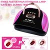 57LEDs UV LED Nail Lamp Acrylic Gel Dryer Lamp With Smart Sensor Low Heat Mode Purple Nail Art Salon Manicure Machine