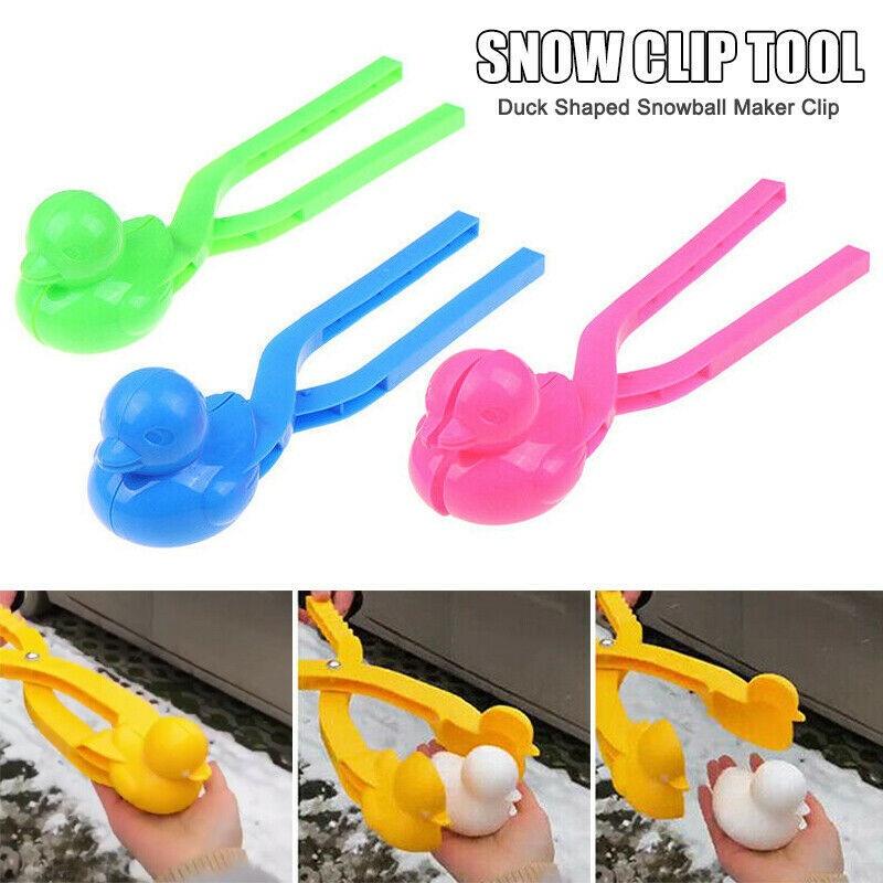 Duck Shaped Snowball Maker Clip Children Outdoor Plastic Winter Snow Sand Mold T