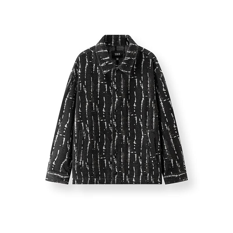 Semir Men's Retro Jacquard Denim Jacket