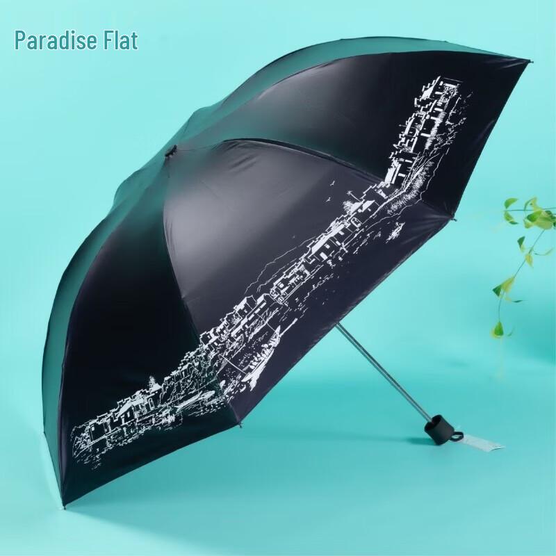 Paradise Umbrella Large Automatic Folding All-Weather Umbrella
