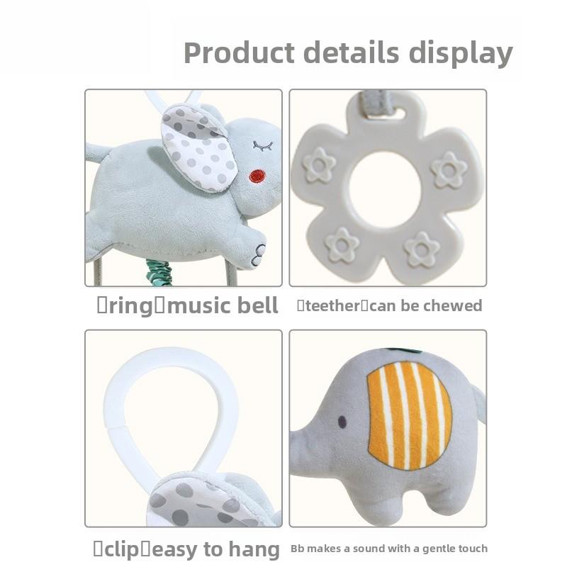 Music Bell Toy, Baby Stroller Doll Pendant Soothes Baby Hanging Bed Bell