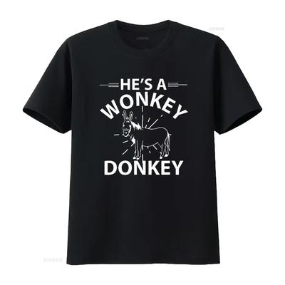Mens He S A Wonky Donkey Funny Lover T Shirt Black Vintage Washed Comfortable Homme Versatile Stylish Designer Clothes