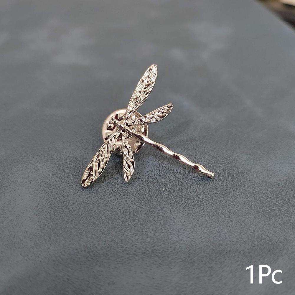 Silver Color Dragonfly Insect Brooch Pins Vintage Style Elegant Coat Accessories Animal Jewelry Gifts For Women