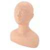 Bald Cosmetology Mannequin Head Realistic Soft Silicone Acupuncture Makeup Exercise Manikin Head