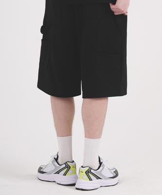 Osillos C44 Carpenter Loose Fit Sweatpants Shorts Black