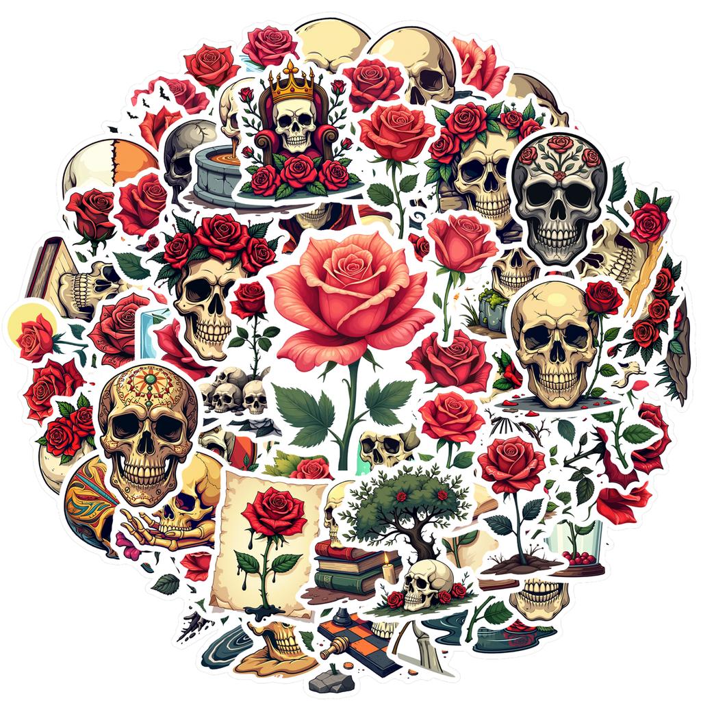 Vintage Gothic Decals Gothic Rose Gothic Stickers Teacher Reward Stickers For Guitar Fridge Phone