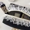 Fashion Lace Trim Cosmetic Case Large Capacity Multi-functional Toiletries Storage Bag Butterfly Knot Make Up Bag
