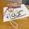 For Huawei Nova 14 13 11 10 Pura 80 70 60 50 Pro Mate 70 60 50 Rabbit Mirror Bracket,Hand Rope Electroplated Soft Shell