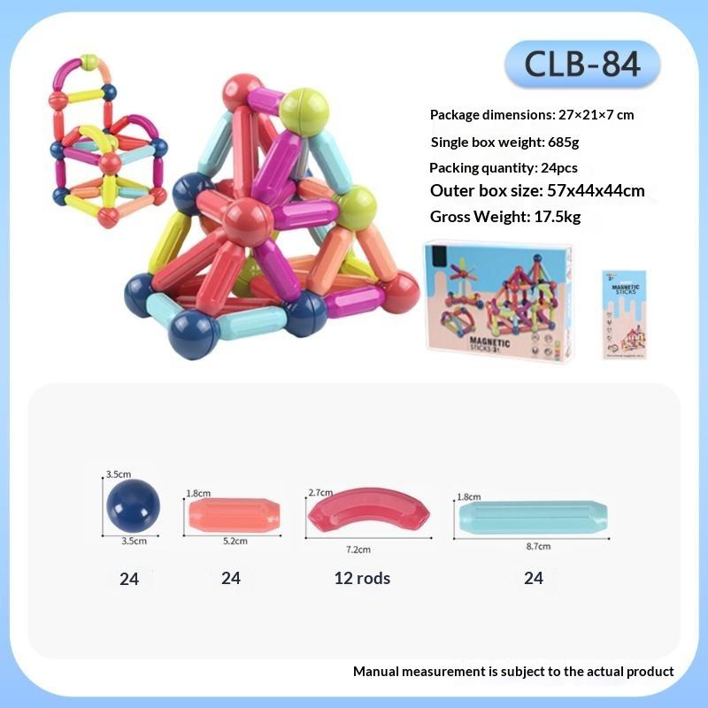 25-144Pcs Assembled Magnetic Building Blocks Cube Set Early Education Toys Brain Development Puzzle For Baby Creative Magnetic R