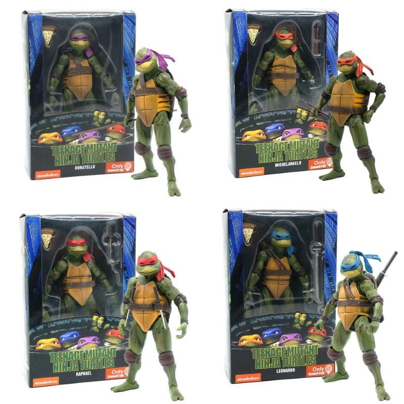 Neca 7" Tmnt Želvy Ninja 1990 Film Akční figurky Model Hračka