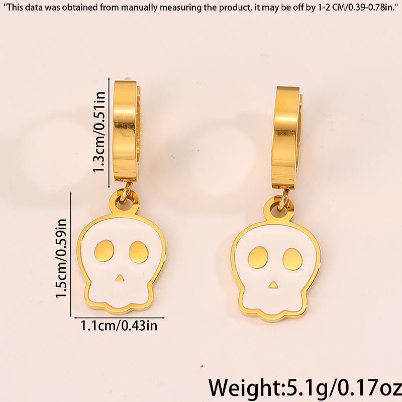 Luxurious Halloween Stainless Steel Pumpkin, Skull & Mummy Earrings