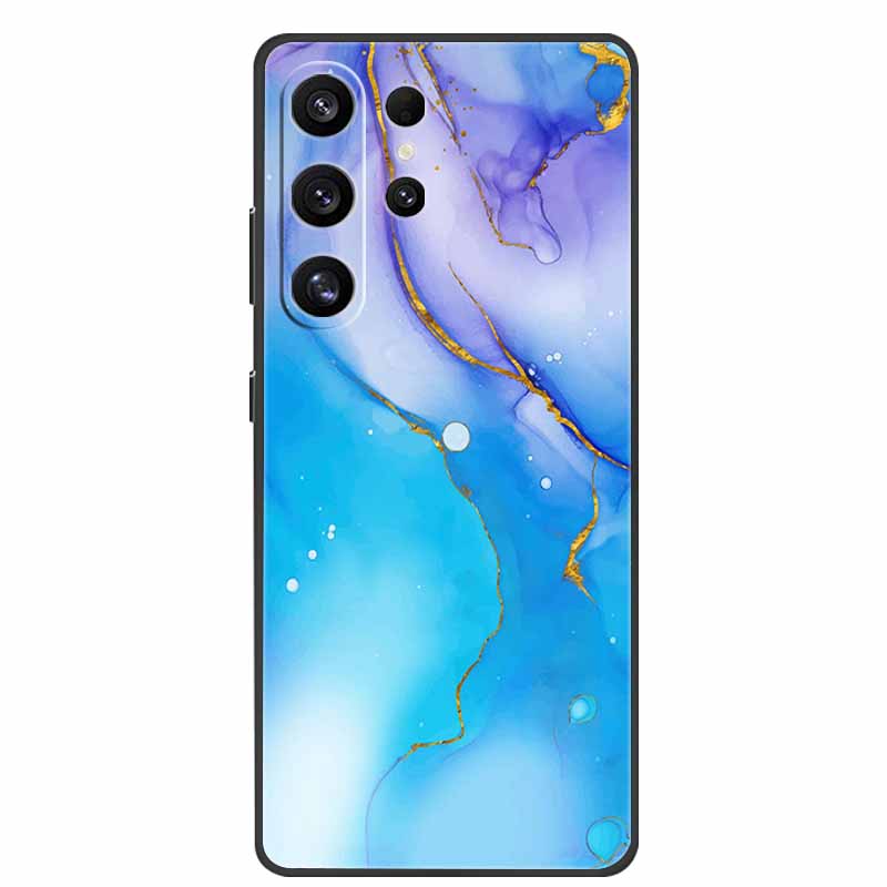 Phone Case For Samsung Galaxy S26 Ultra Colorful Painted Soft Silicone Bumper for Samsung S26 Ultra Case Marble Shockproof Cover