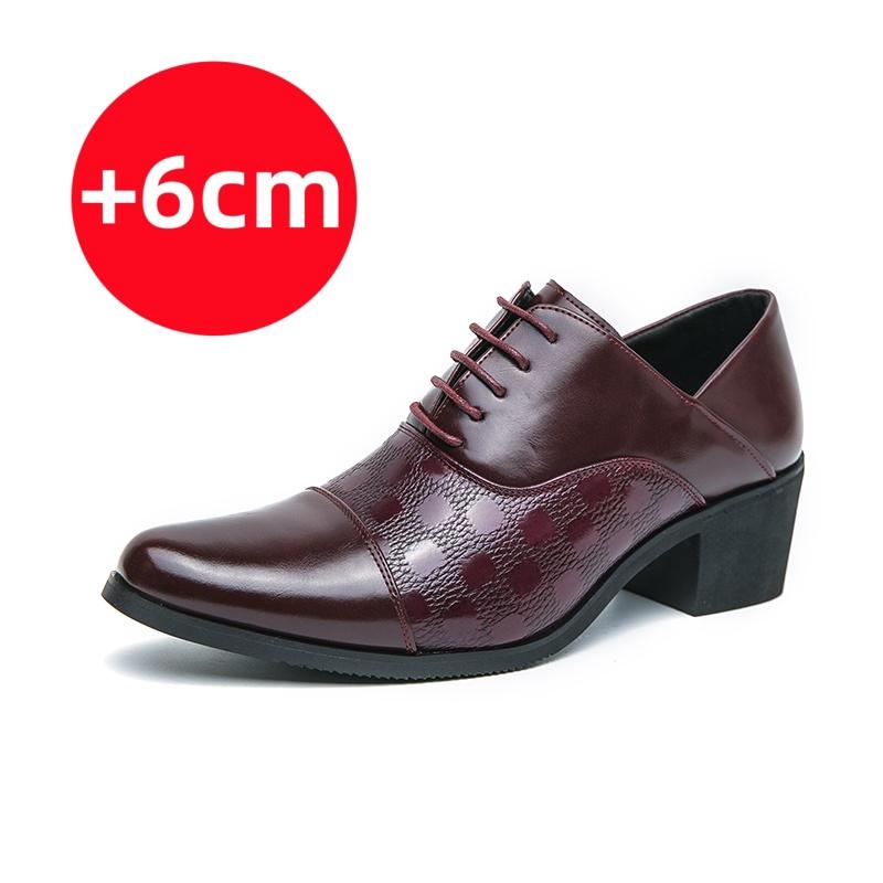 

Модные трендовые брендовые мужские туфли в стиле business casual с острым носком, на шнуровке, броги, на толстой подошве, увеличивающие рост, мужские роскошные свадебные туфли 46