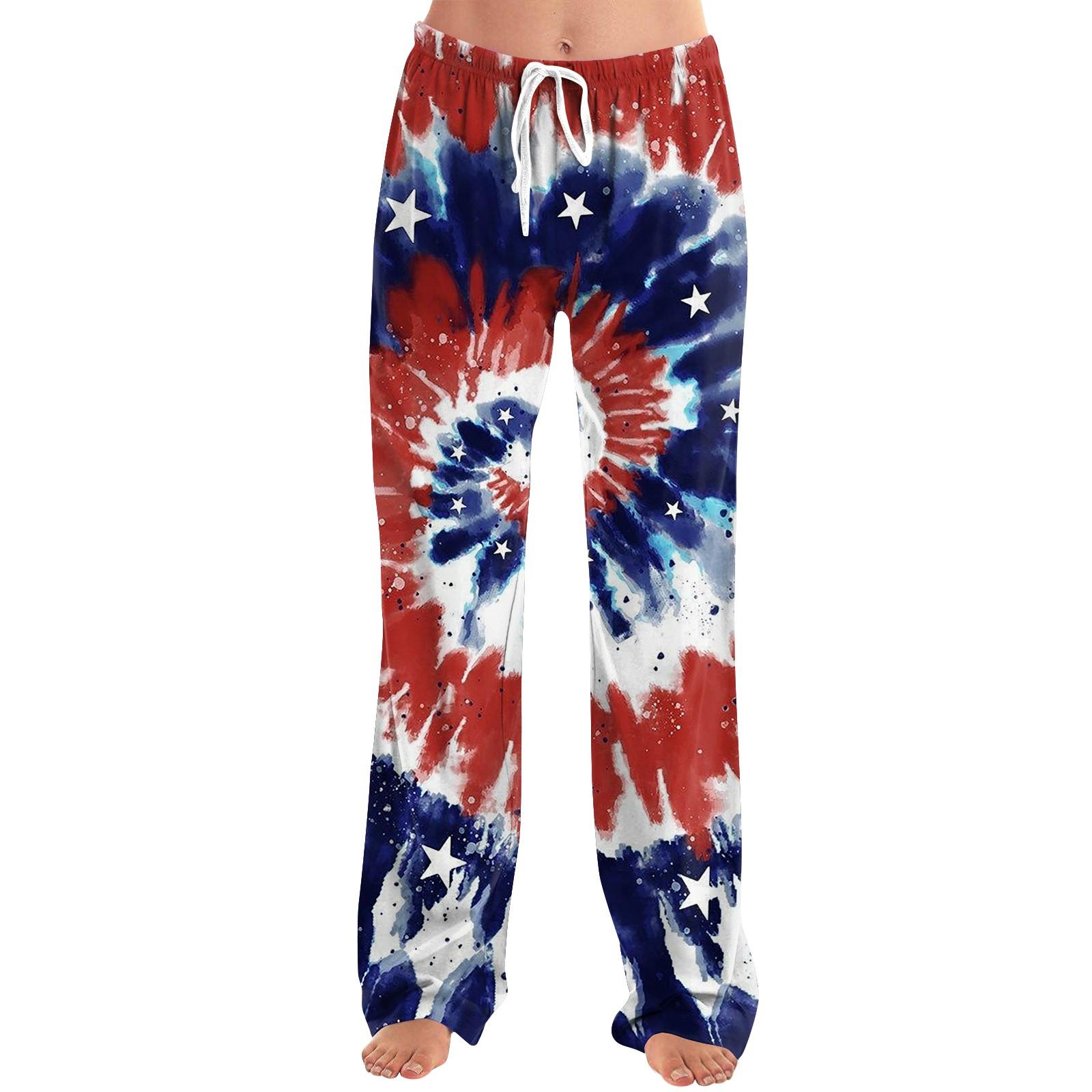 

Женские домашние брюки с принтом Allover, пижамные брюки для сна, длинные брюки, пижамные брюки, брюки для йоги XL красный