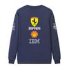 Unisex Damen Herren Frühling und Herbst F1 Ferrari Racing Print Rundhals Sweatshirt Lässig Locker Langarm Pullover Sport Streetwear