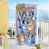 Bluey Beach Towel Soft Durable Quick-Dry Comfortable Lightweight Ideal for Travel, Outdoor, Swim, Pool, Yoga, Surf, Camping, Hiking, Gym, Gift, Holida