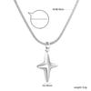 Simple Stainless Steel Little Star Pendant Necklace Women's Accessories Versatile Personality Sweet and Cool Tetragonal Star Collarbone Chain