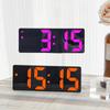 Mirror Surfaces LED Digital Alarm Clock with Alarm Dimming Date Day of Week Temperature Display for Bedroom Table Decors