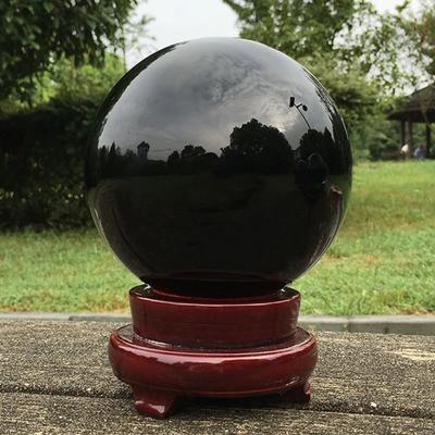 Bola de turmalina preta de quartzo natural, esfera de rutilo para decoração de casa, pedra de energia escura, chakras, bruxaria, cura reiki