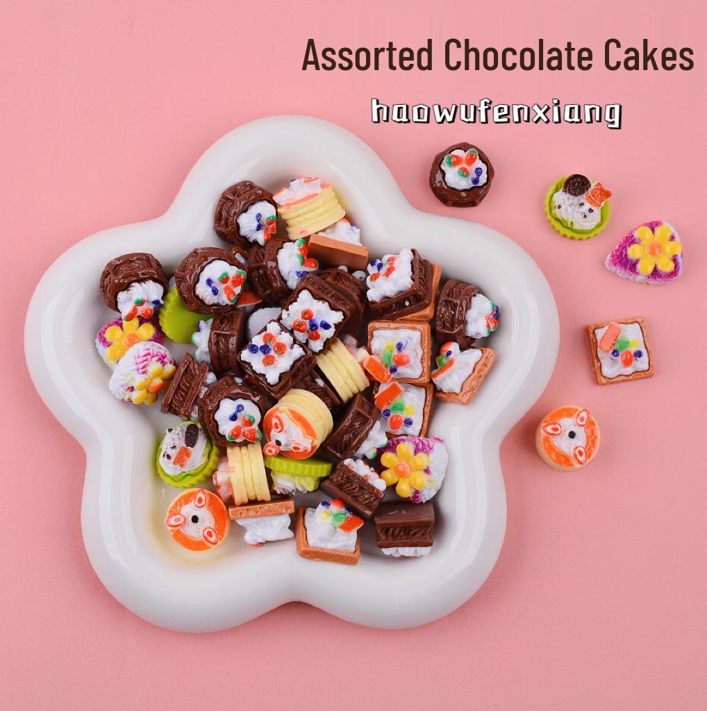 Mini Bear Bread Resin Accessories: Hair Clip, Magnet, Cream Glue, DIY Simulation Food Toy