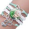 Stilvolles Lederarmband mit Nezuko Kamado-Motiv aus Demon Slayer und niedlichen Cartoon-Anhängern.