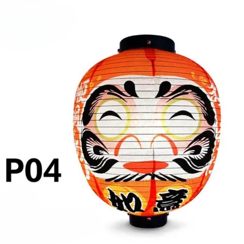 27x35cm Japanese Style Wish Dharma Hanging Lantern Sushi Pub Bistro Restaurant Izakaya Decor Colorful Round Lanterns