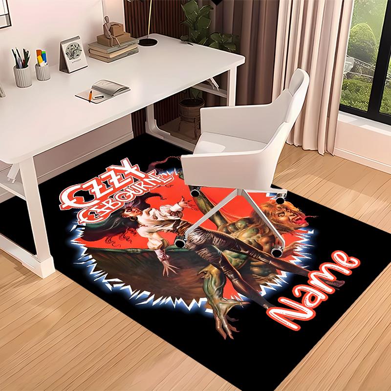 Custom Personalization Rock Ozzy Osbourne Print Area Rug - Soft, Washable Non-Slip Indoor Mat,Living Room,Home&Office Decorative Rug
