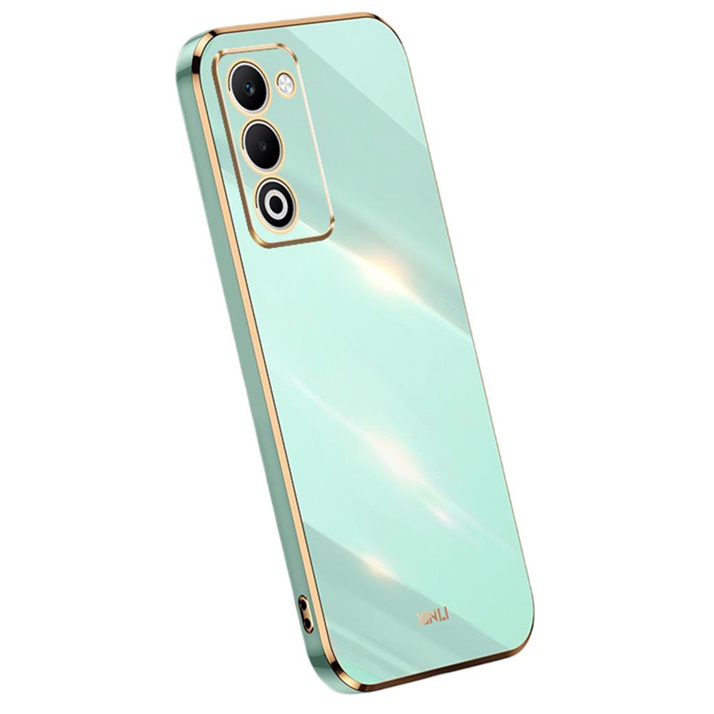 

XINLI For Oppo A5 5G/4G Case TPU Phone Cover with Electroplating Frame Cyan