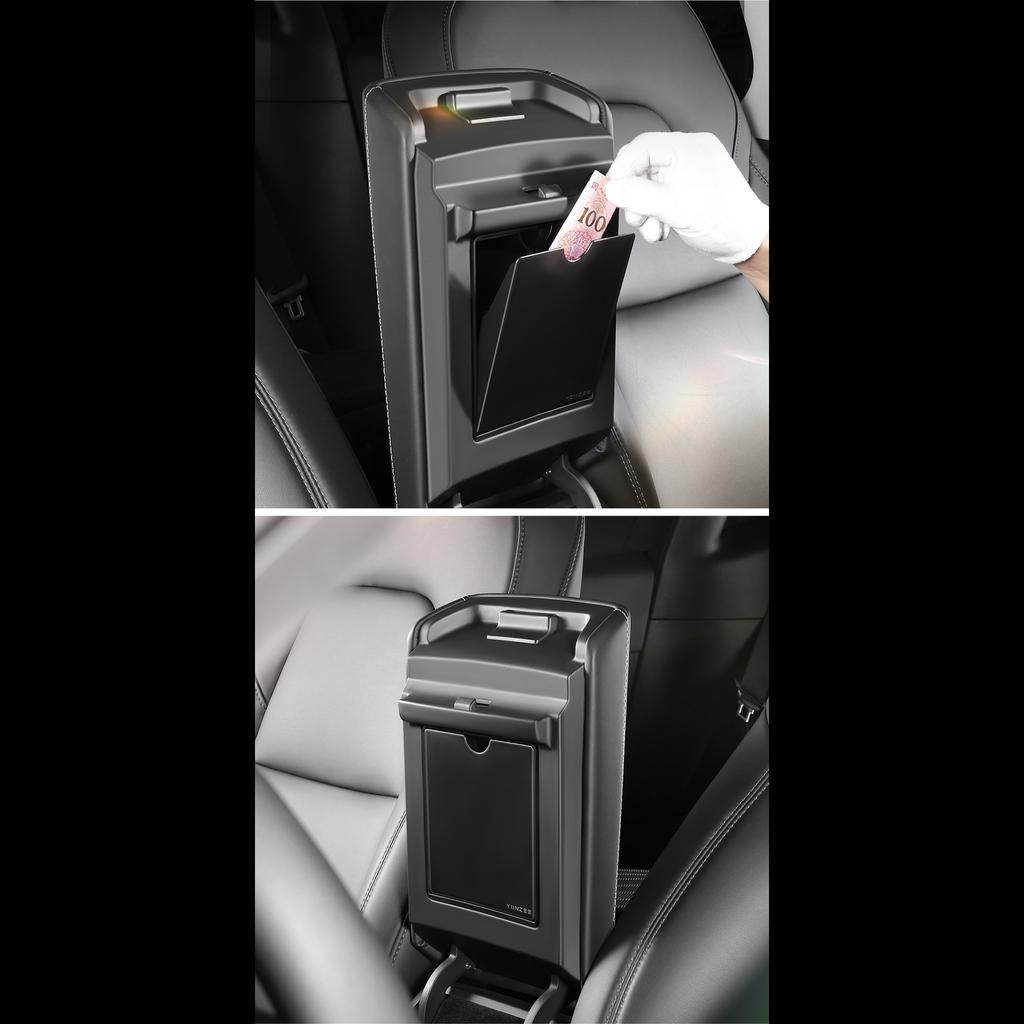 For Tesla Model 3 Model Y 2022 2023 Center Console Armrest Magnetic Hidden Storage Box Organizer Box Car Accessories