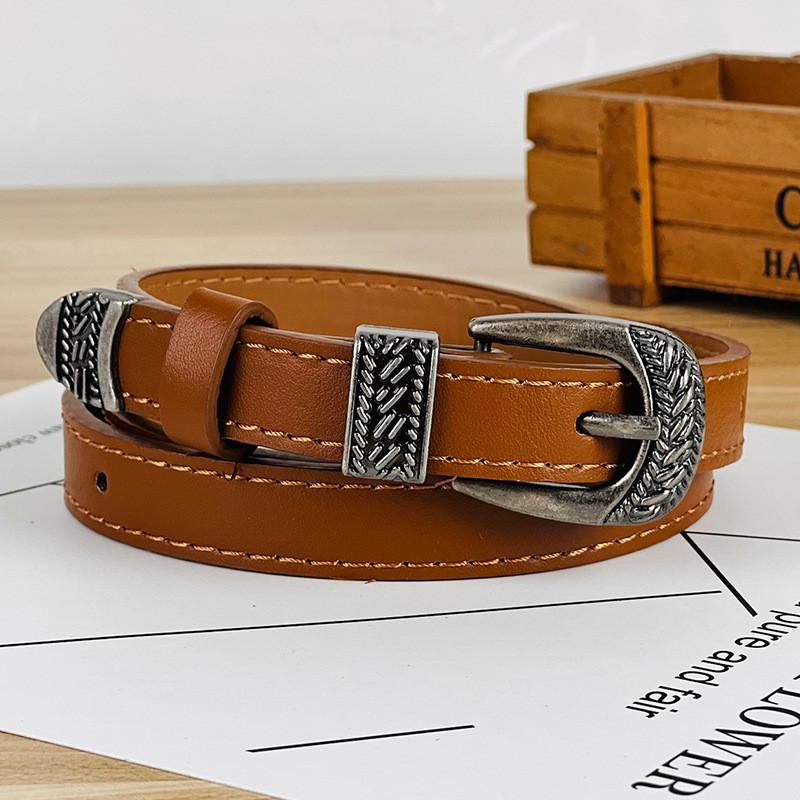 Retro Women Vintage Decorative Jeans Strap Buckle Waistband Streetwear Casual
