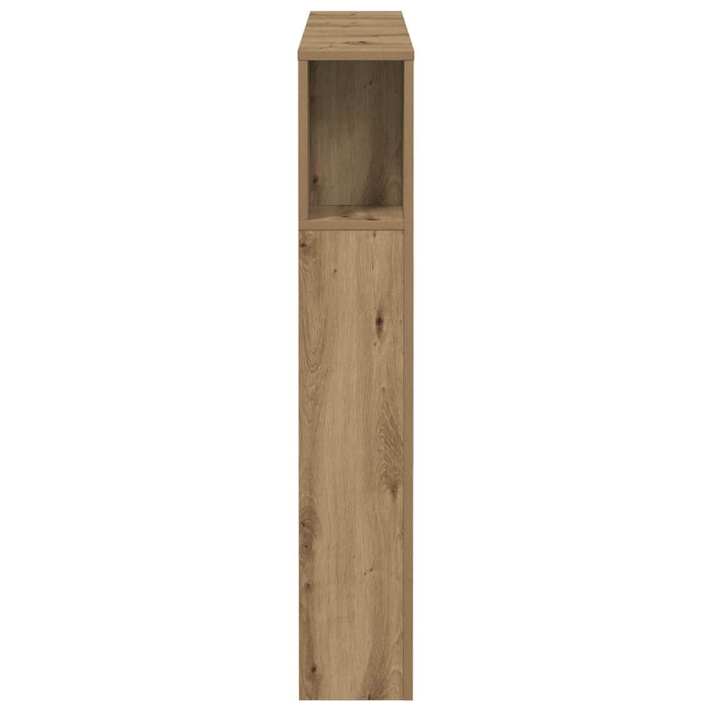 vidaXL Kopfteil mit Ablagen Artisan-Eiche 100x18,5x102,5cm Holzwerkstoff