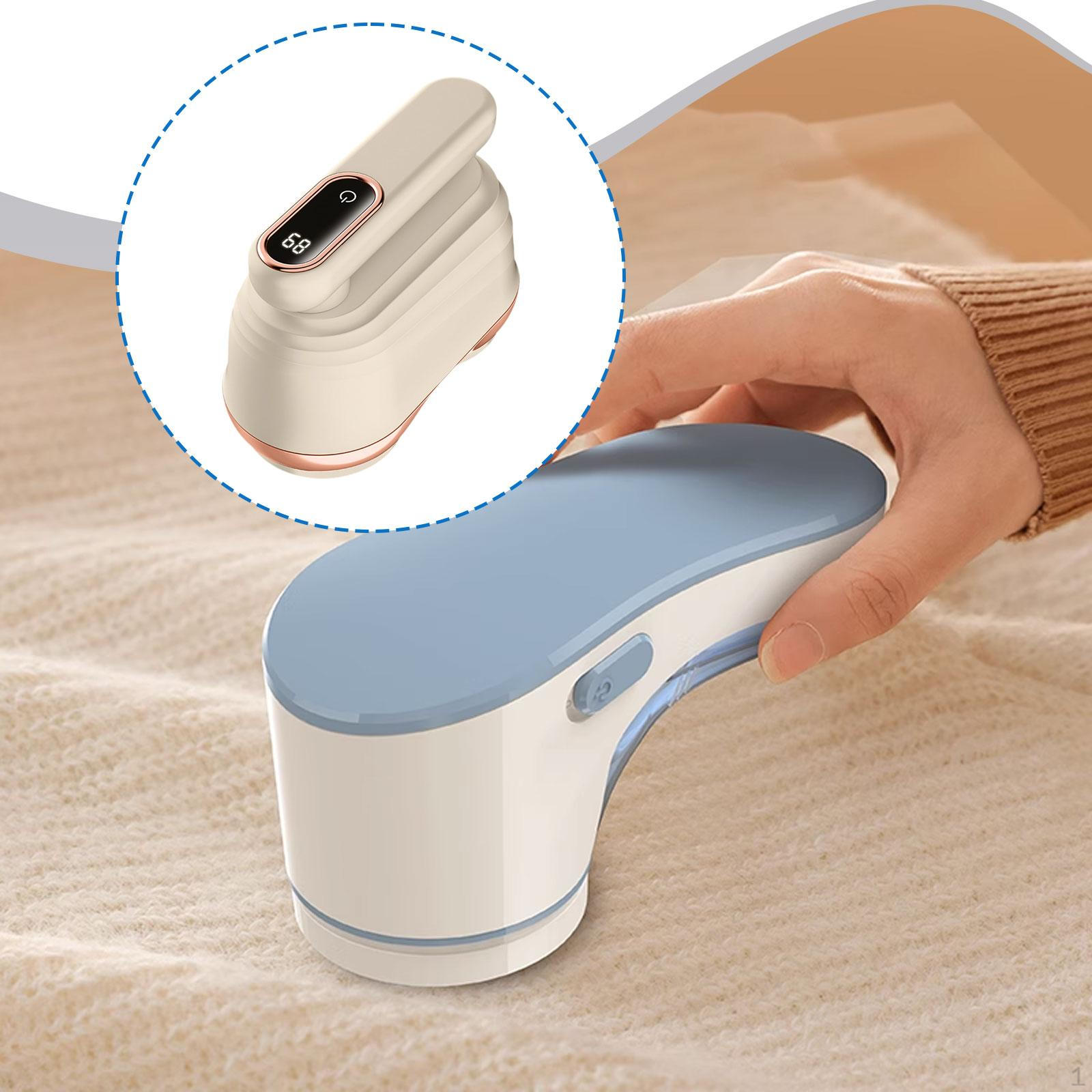 

Hairball Trimmer Cordless Portable Rechargeable Sweater Shaver Defuzzer Remover for Clothes бежевый