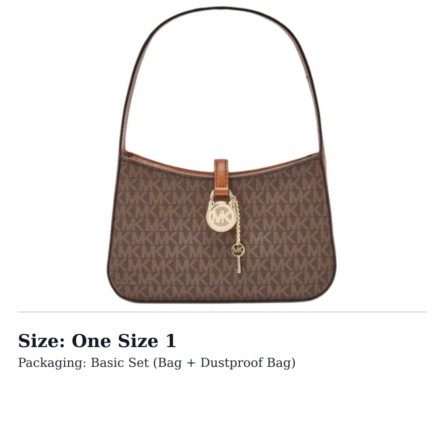 MICHAEL KORS Lyra Artificial Leather Shoulder Bag, Handbag, Shoulder Bag Small Women's Brown 35T4G1YC5B-BROWN