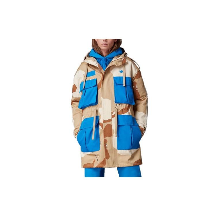 adidas Blue Version Parka Jacket  Tan Blue  Men s H33494 L