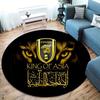 Al-Ittihad FC Round Area Rug,Carpet Rug for Living Room Bedroom Sofa Playroom Decor,Non-slip Floor Mat